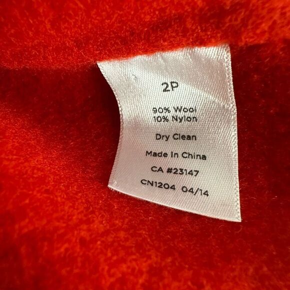 Talbots Orange 2P Lightweight Wool Blend Jacket - Picture 6 of 7